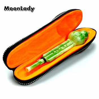 

Imitation Green Jade Chinese Traditional Instrument Flute Cucurbit Flute Hulusi Key bB/C Hulusi Wind-instrument Easy to Learn