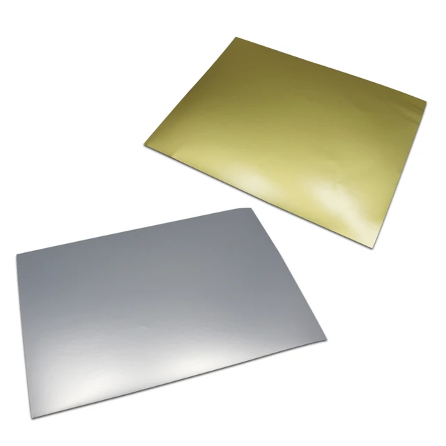 30 sheet/lot A4 Self Adhesive Matte Silver / Matte Gold Aluminum Foil  Printing Paper Sticker Label Copy Paper For Laser Printer