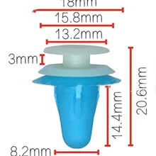 100 шт Пластиковые застежки нейлон фиксированные зажимы D336 для Toyota