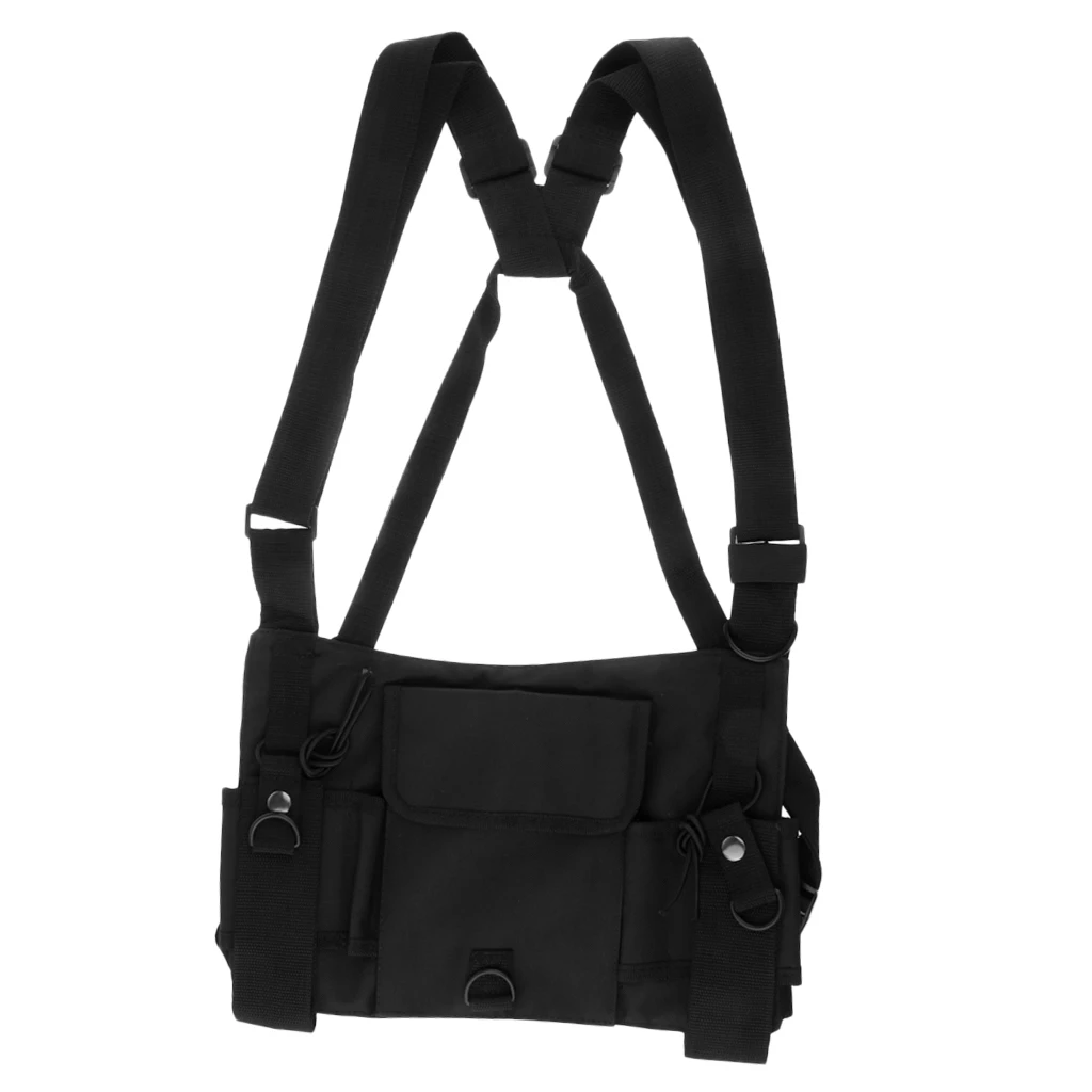 Radios Pocket Radio Chest Harness Bag Chest Front Pack Pouch Holster Vest Rig for Two Way Walkie Talkie