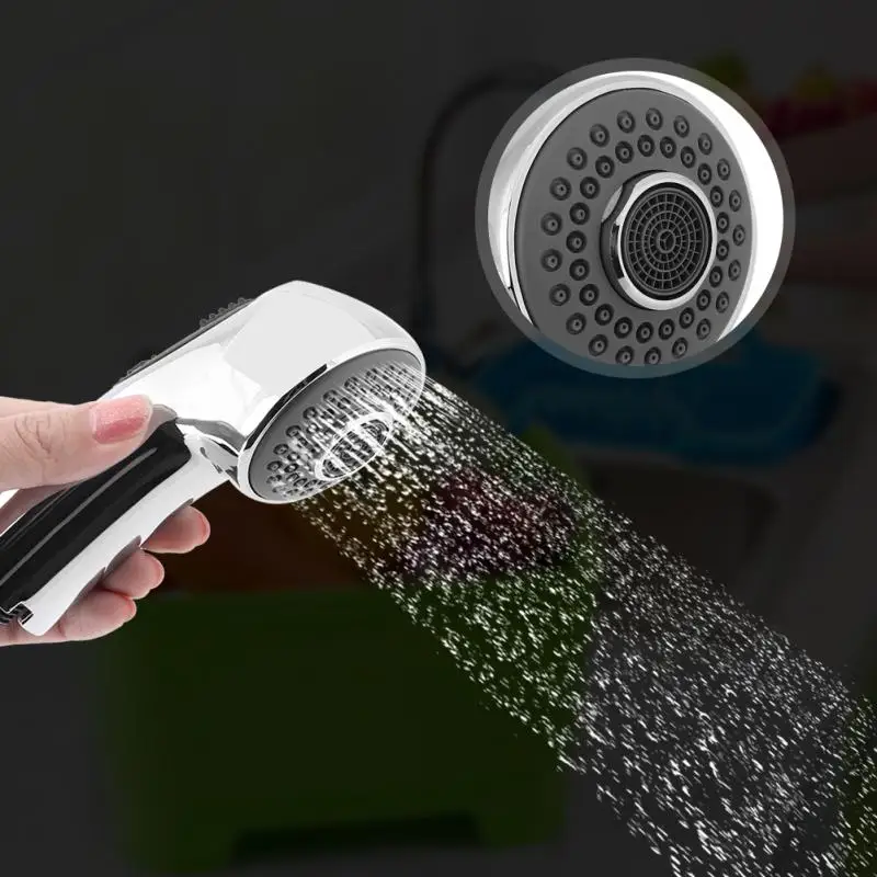 Replace Chrome Shower Head Kitchen Spray Tap Pullout Spray Shower Head