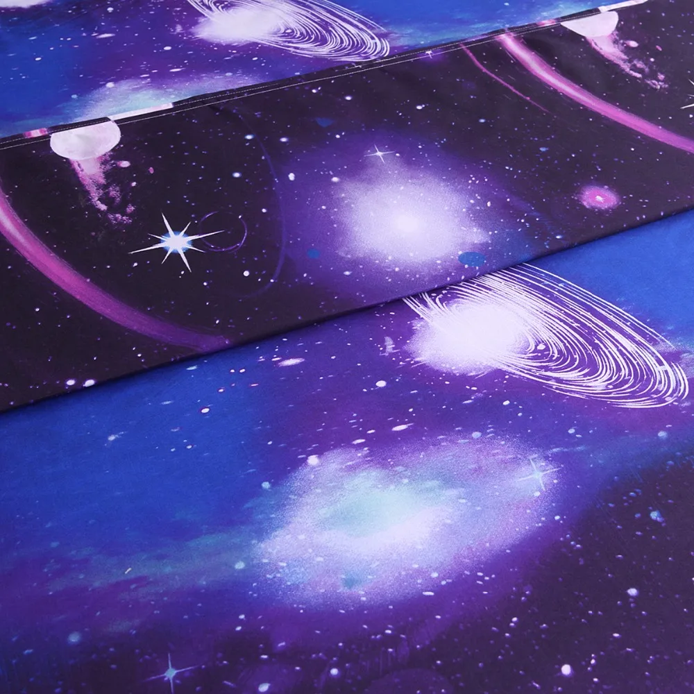 Космическое покрывало Galaxy Universe из микрофибры для кровати 3D матраса защитное