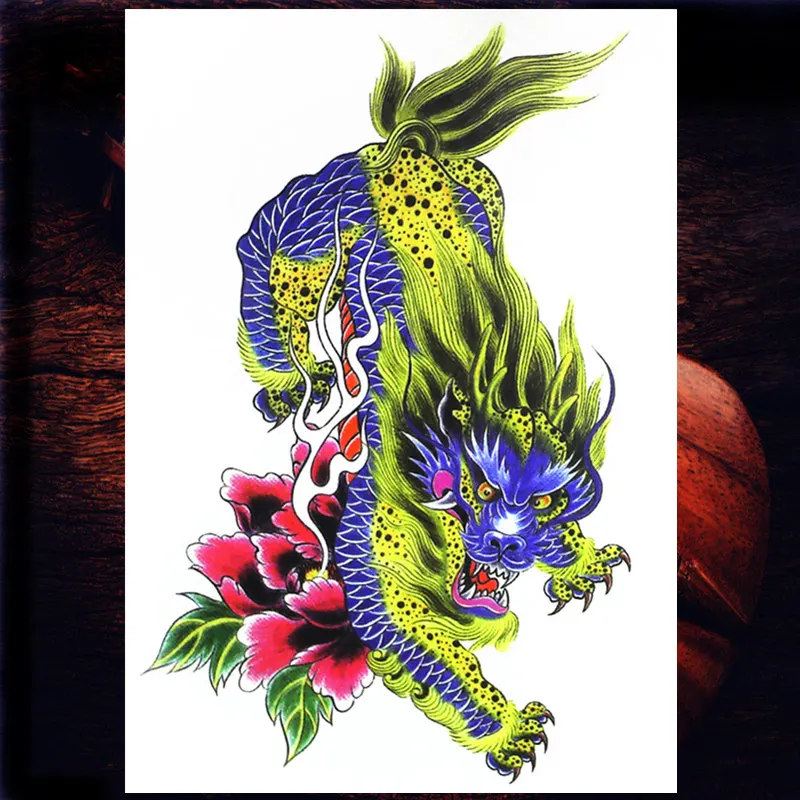 Fghgf Cina Mitologi Hewan Pria Kreatif Tato Wanita Sekali Pakai