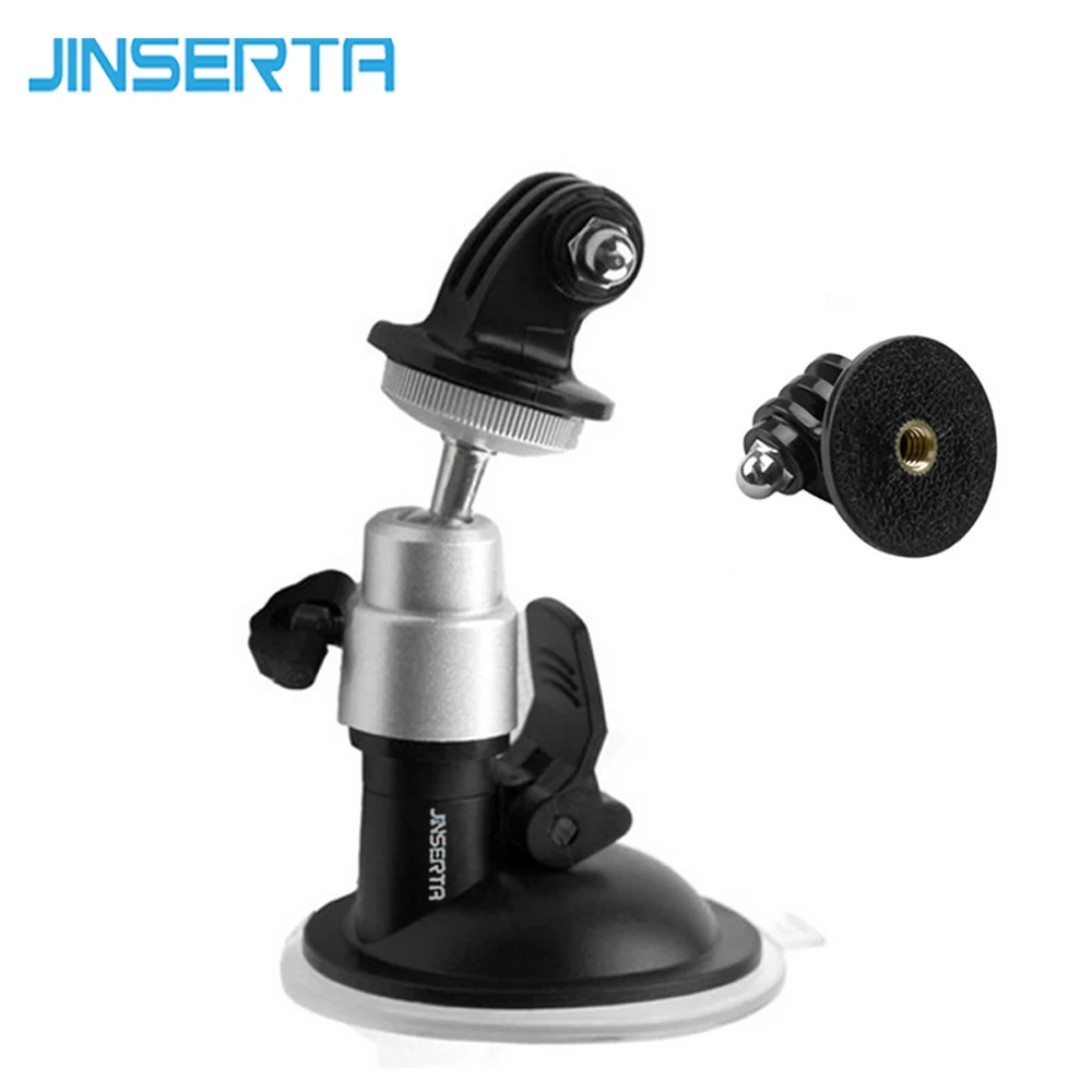 

JINSERTA For Gopro Accessories Suction Cup Mount Holder Windshield Car Mount Stand for Gopro Hero 6 5 4 3 3+ 2 1 Xiaomi Yi