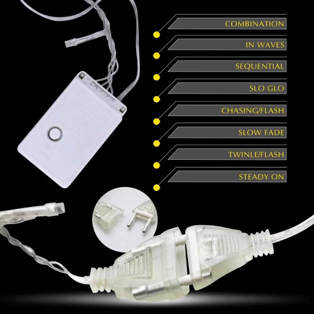 10 m 100 LED de Navidad luces de la secuencia del RGB LED guirnalda árbol de Navidad Luz de hadas Luce hogar al aire libre de interior decoración de Navidad 10 m 100 LED de Navidad luces de la secuencia del RGB LED guirnalda árbol de Navidad Luz de hadas Luce hogar al aire libre de interior decoración de Navidad