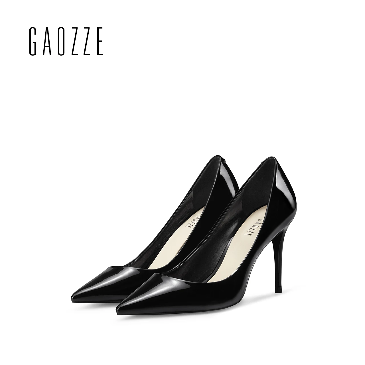 

GAOZZE Genuine leather women shoes high heel pumps black shoes 2017 autumn pointed toe sexy female office&career shoes