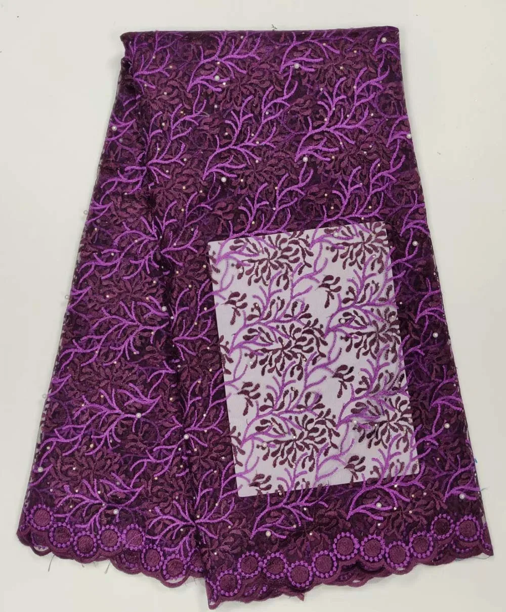 

Latest Net French Lace Material High Quality French Net African Lace Fabric With Stone Nigerian Wedding African Lace