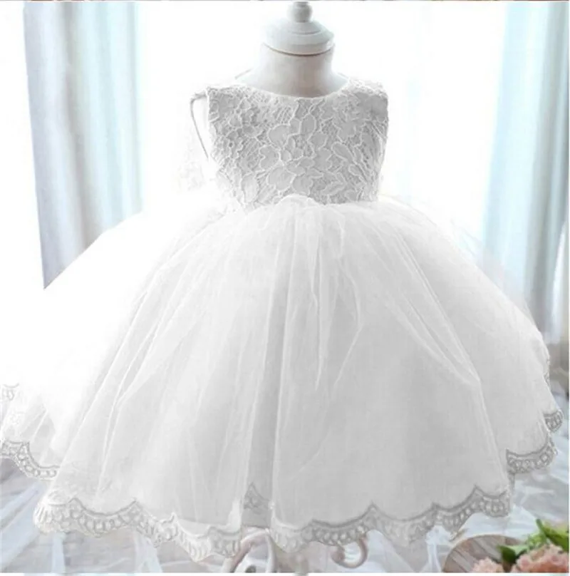 Платье для новорожденных девочек vestido infantil/детское кружевное платье белого и розового цвета платья для свадебной вечеринки с длинными рукавами для девочек 1 год