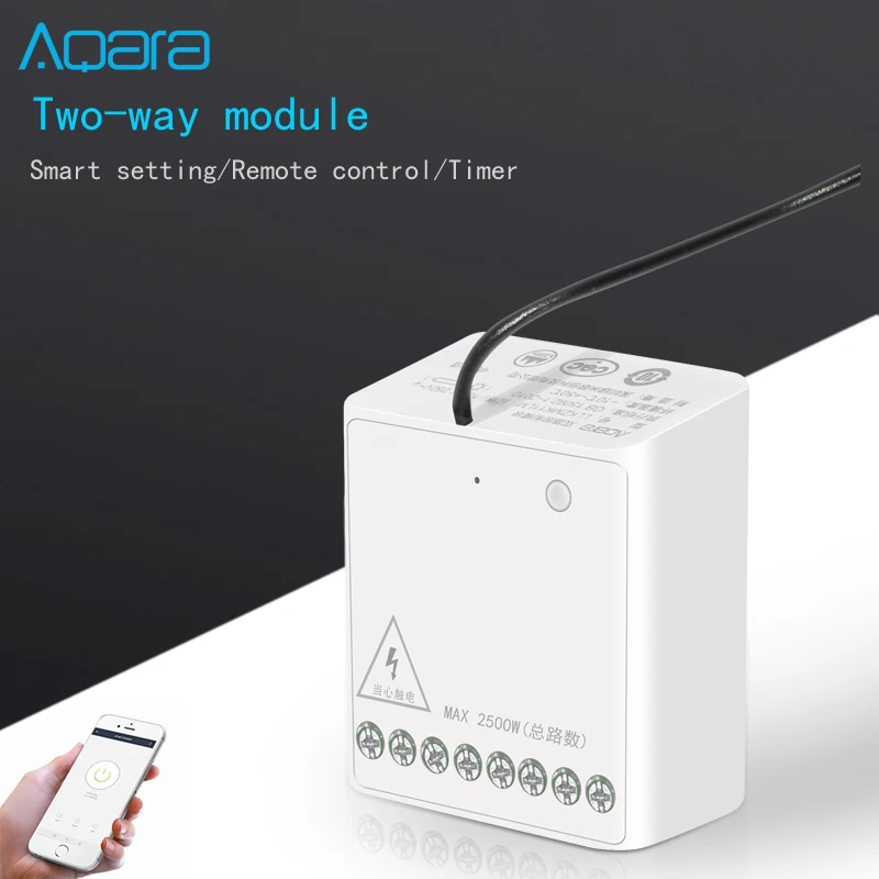 

2019 Original Aqara Wireless Relay Module Two-way Control Double Switch Smart Device For Xiaomi Mijia Mi Home Apple Home Kit
