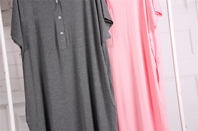 2018 New Fashion Women Nightgown dress for pregnant women Modal Summer Maternity Nursing Clothes short Sleeve maternity pajamas  (19)