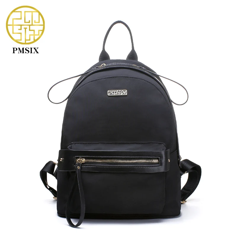 PMSIX 2017 Autumn Winter New Women Black Backpack Waterproof Fashion Travel Backpack High Quality School Bags