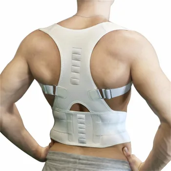 

Orthopedic Lumbar Thoracic Back Posture Shoulder Support Brace Shoulder Support Girdle Belt Magnetic Therapy Women Men XXL B002