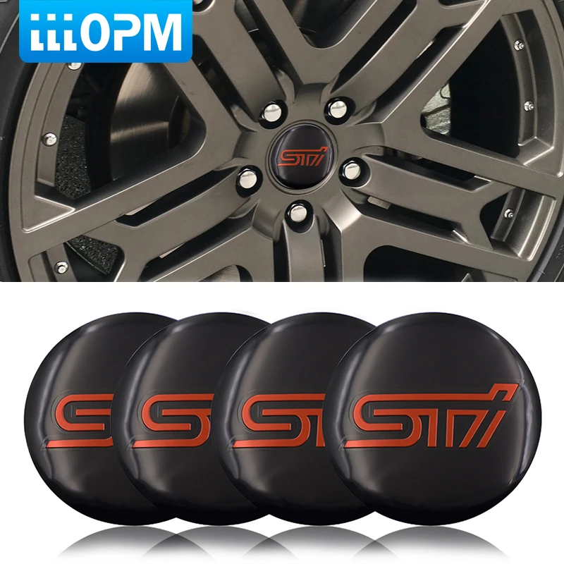 

4pcs 56mm Car Sticker CarTire Wheel Center Hub Caps sticker For Subaru STI Legacy Forester Outback Rally WRX WRC Impreza styling