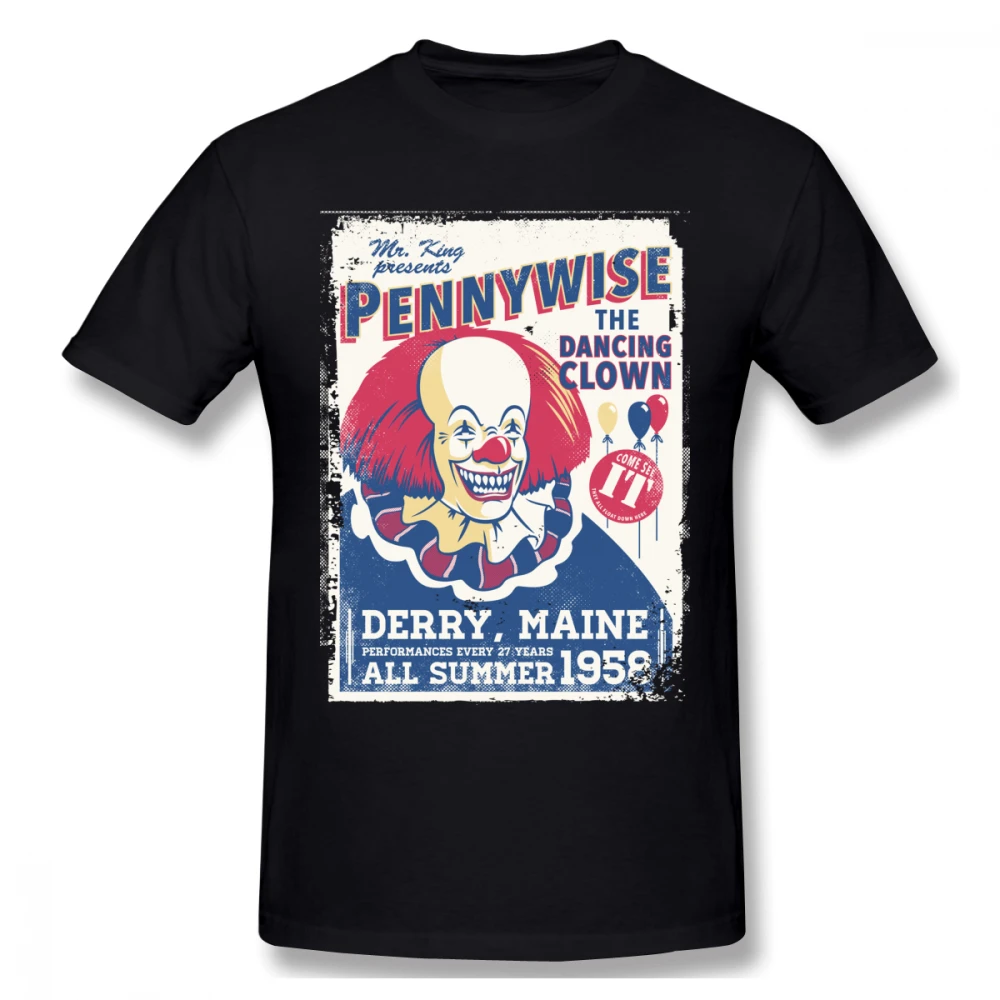 Клоун Pennywise футболка для мужчин плюс размер 5XL 6XL Команда Тройник | Мужская одежда
