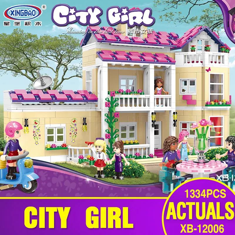 

XINGBAO 12006 Kid Toys 1334Pcs Girl Series The Happy Dormitory Set Building Blocks Bricks Educational Funny Girls Toys New Gifts