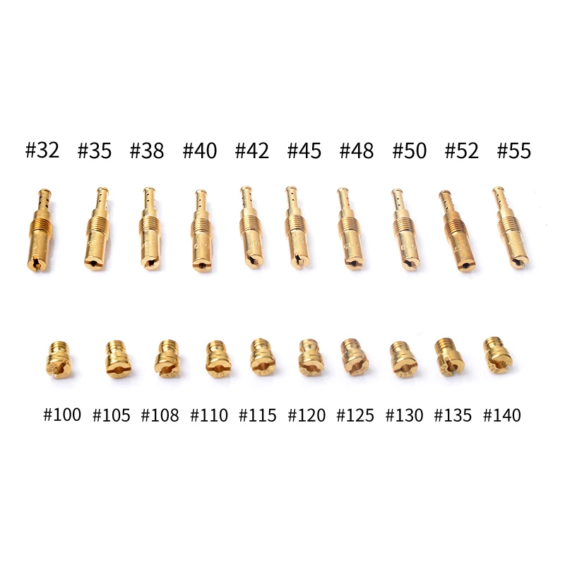 

Motorcycle Injector Nozzle For Mikuni Keihin Koso OKO 20PCS Universal Carburetor Main Jet And Slow Pilot Jets CVK PWK