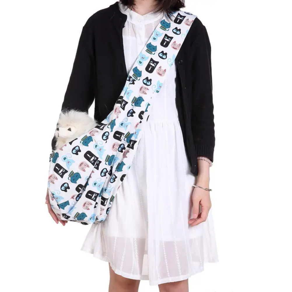Pet Dog Carrier Cute Pattern Cotton Adjustable Dogs Carriers Slings