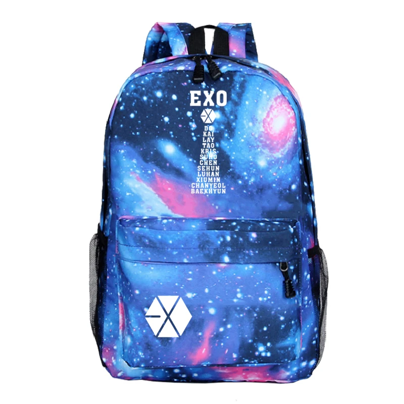 

Рюкзак EXO, школьный рюкзак, модный рюкзак с новым узором, школьная сумка для мальчиков и девочек, мужские и женские сумки на плечо, дорожная сумка, рюкзак