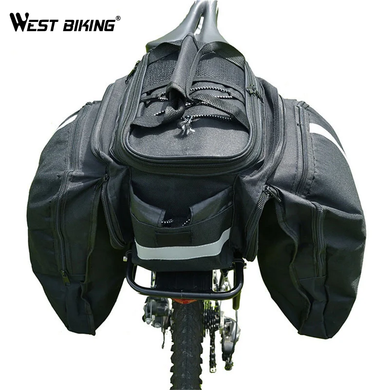 WEST BIKING Cycling BMX Bag+RainCover Handlebar Zipped Multifunctional