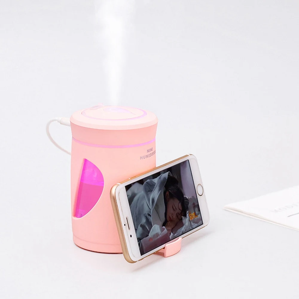 

220ml Mini 5-in-1 Humidifier Built-in Bracket USB 7 color Night Light Diffuser Air Purifier Ultrasonic Humidifier for Car Home