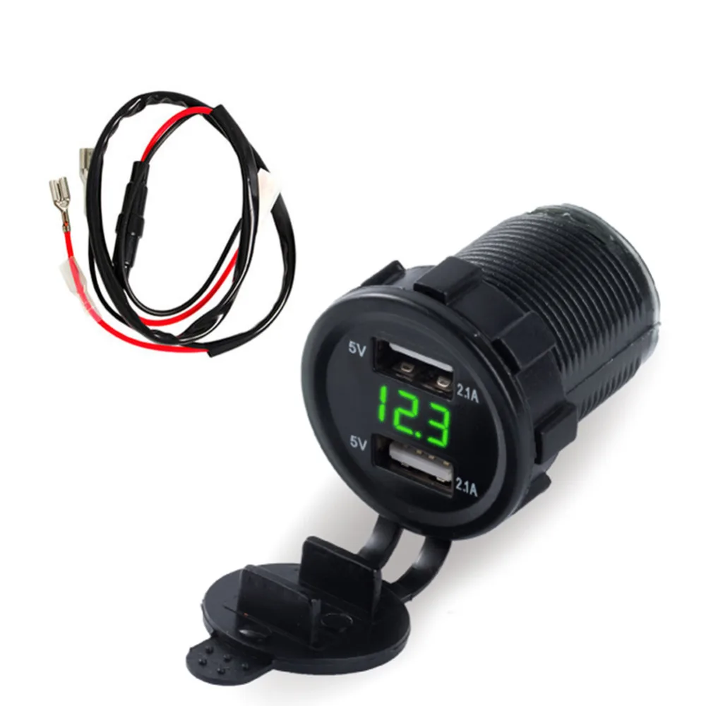12 в 3 1 а DC автомобильный Стайлинг мотоцикл двойной USB светодиодный зарядный