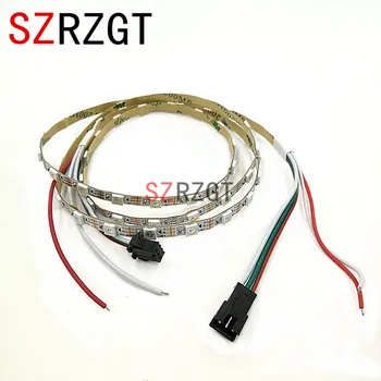 

SZRZGT WS6812b 1m/5m 30/60leds/m RGB Led Strip Light 5050 SMD Dream color NOT Waterproof IP20 White PCB DC5V