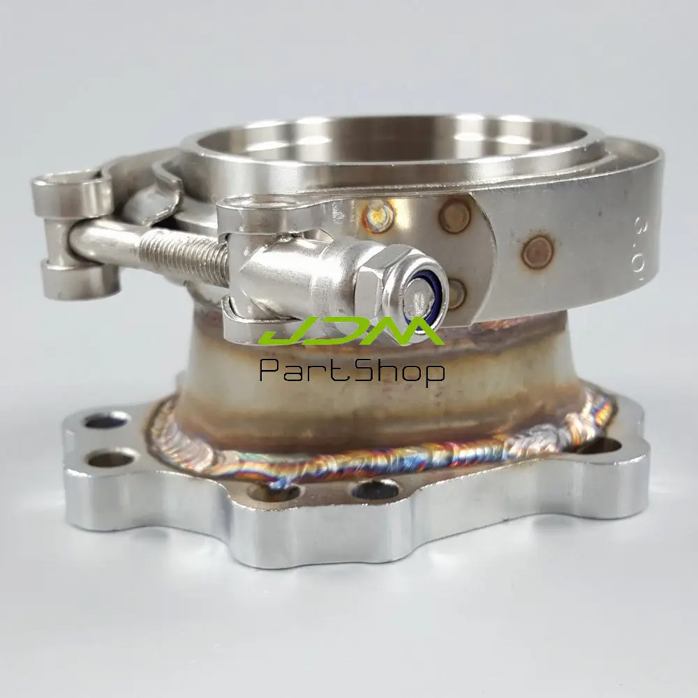 T25 T28 GT25 GT28 GT25R GT28R 5 BOLT TO 3 V And Exhaust Manifold Adaptor 5 Bolt Garrett Adapter Flange to Down Pipe V Band Clamp