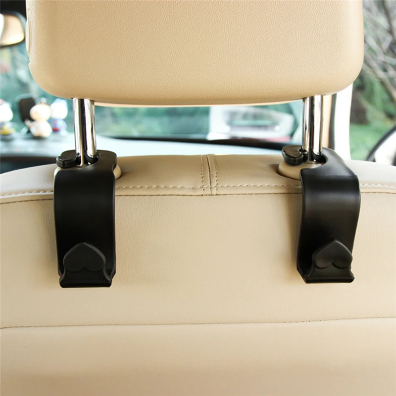 

Dropshipping 1/2PCS Car storage Creative multi-purpose hidden rack Heart-shaped back hook Car seat organizer car accessories