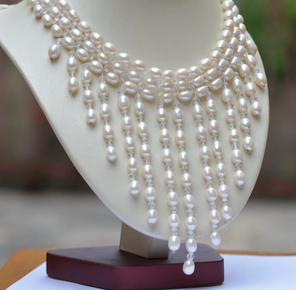 

hot sell- N996 Natural 7-8mm AAA pearl necklace jewelr -Top quality free shipping