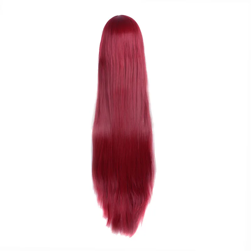 MapofBeauty 100 см длинные прямые темно-красные парики для косплея костюм Мультяшные ролевые парики термостойкие синтетические женские волосы