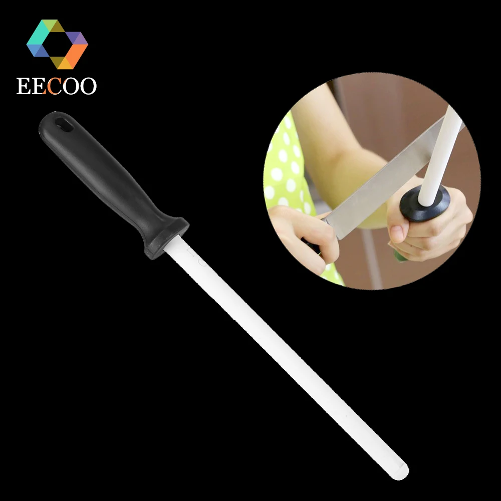 

EECOO 8 Inch Professional Ceramic Knife Sharpener Sharpening Rod Stick Sharpener With ABS Handle For Chef Knife Kitchen Knife