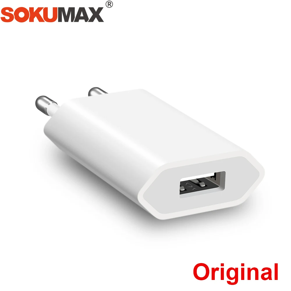 Original 5W USB Power Adapter AC Travel Home Wall Charger for iPhone X 8 Plus 7 6S 5S 4 iPad iPod EU EURO Plug Russian Spain Pin Original 5W USB Power Adapter AC Travel Home Wall Charger for iPhone X 8 Plus 7 6S 5S 4 iPad iPod EU EURO Plug Russian Spain Pin