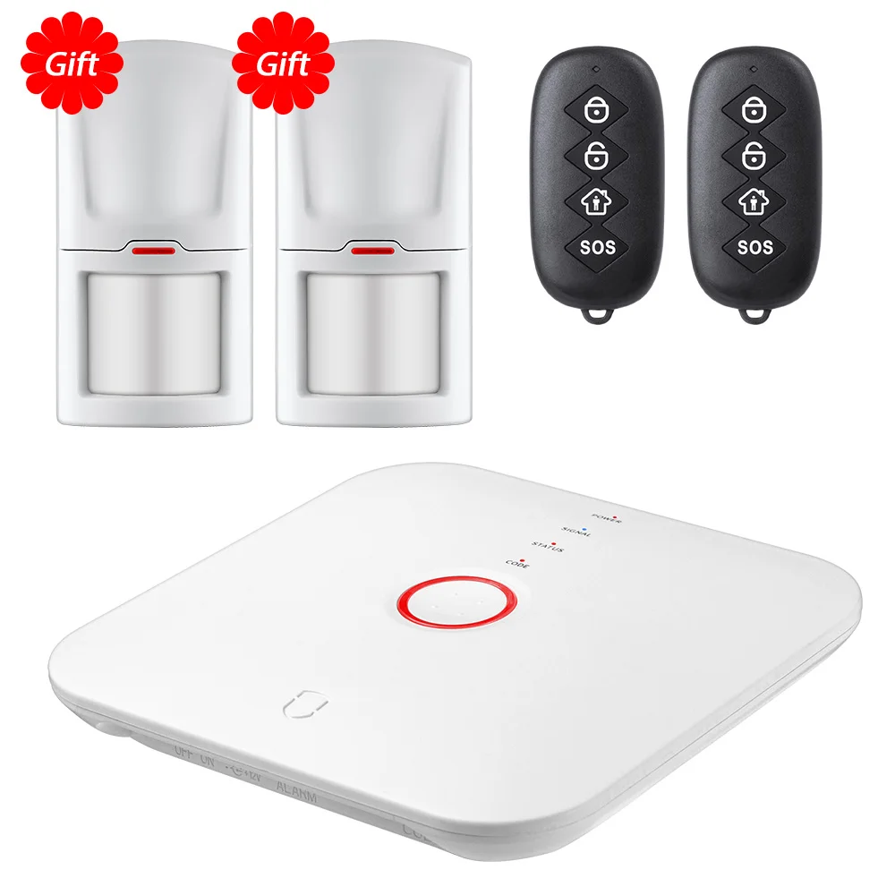 

Fuers One Key Touch WIFI Home Security Alarm System DIY KIT IOS&Android Smartphone APP Control Infrared Motion Sensor Door Alert