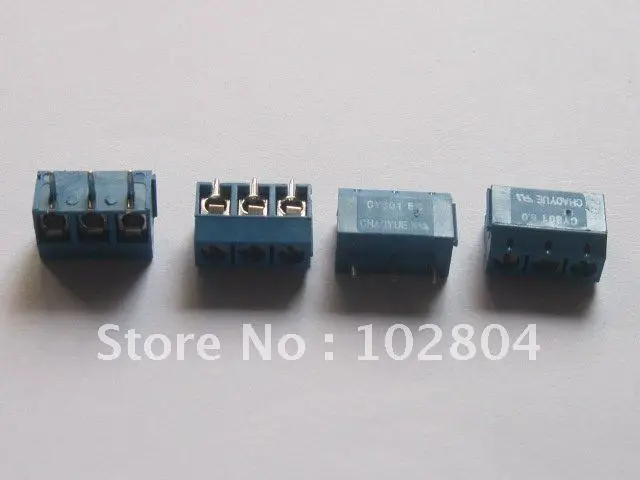 

3pin 5.08mm Screw Terminal Block Blue Connector HIGN Quality HOT Sale 50 Pcs Per Lot