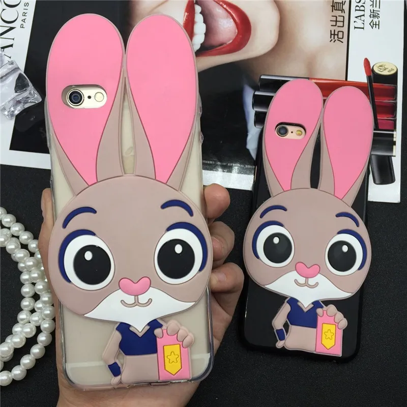 Lovely Cartoon Rabbit Case for Leagoo Kiicaa Power Soft TPU Phone Cases Back Cover 3D Funda Pink Coque Capa