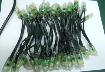 

12mm RGB full LED pixel module (WS 2811IC) ;DC5V input,50pcs a string;IP68;in all black wires