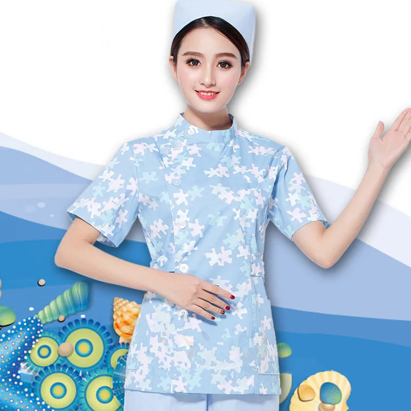Buy New sky blue Work Wear Uniforms Clothes Beautician