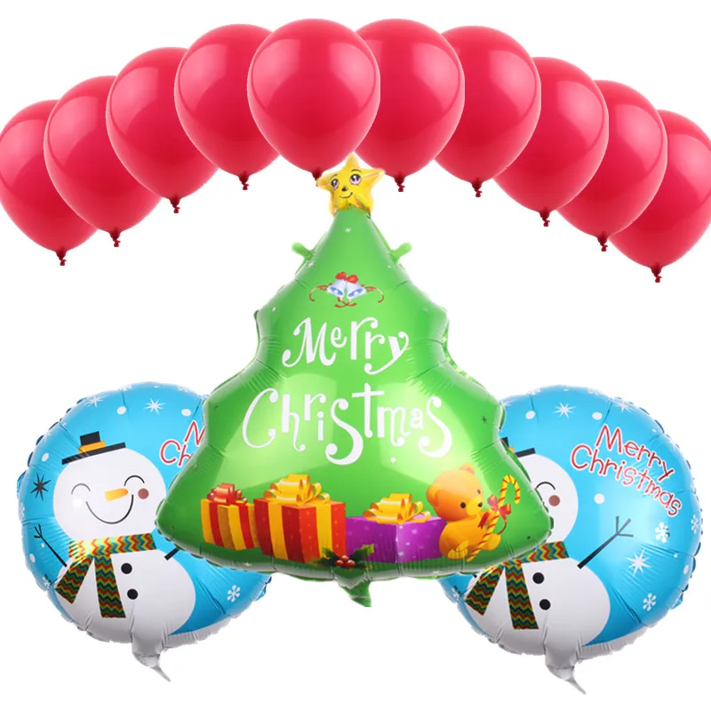 XXPWJ новый 13 штук Рождественская елка Снеговик латексный воздушный шар костюм воздушный шар Праздничная композиция Игрушка Оптовая Продажа