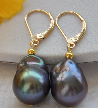 

shitou 00683 drip black keshi reborn pearl dangle earring 14k/20 discount 40%