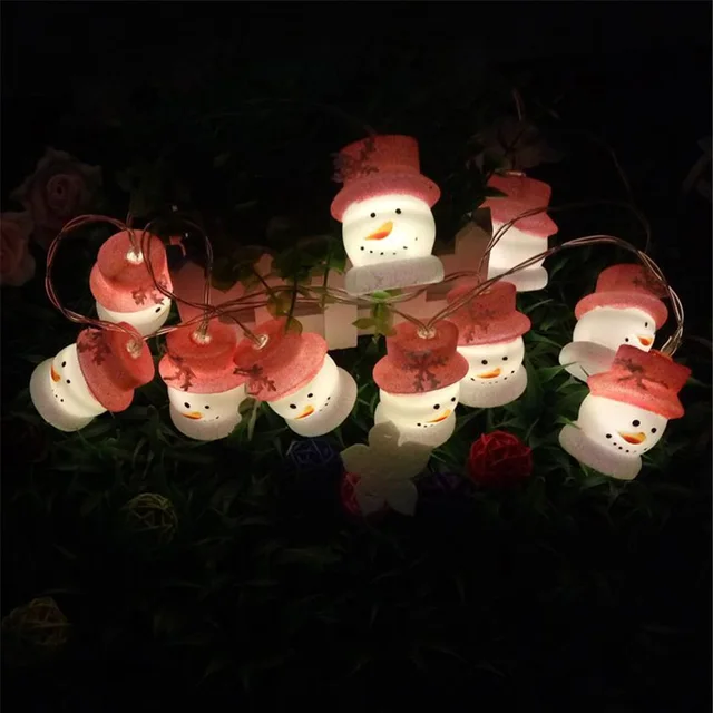 Christmas decor licht Sneeuwpoppen met roze hoed led lichtslingers ... Christmas decor licht Sneeuwpoppen met roze hoed led lichtslingers ...