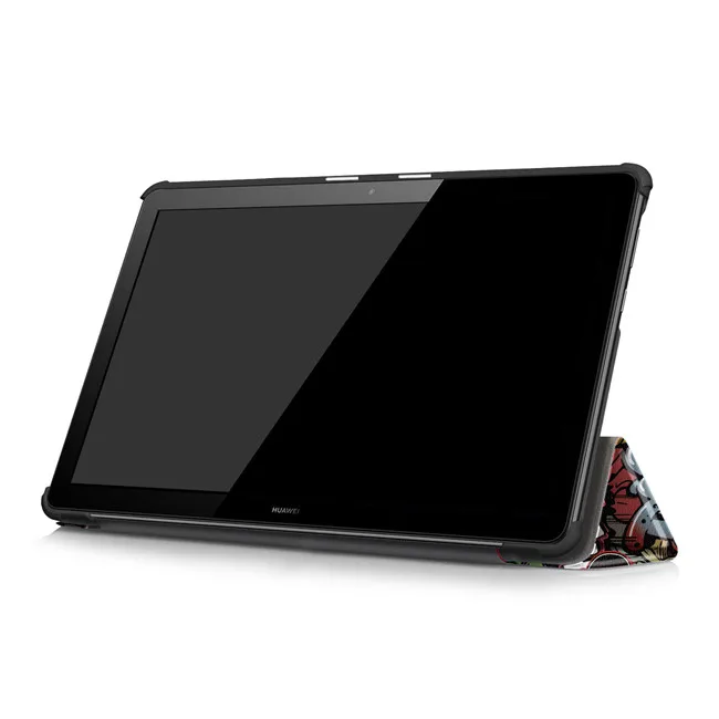 100 шт. искусственная кожа Стенд чехол для huawei MediaPad T5 10 AGS2-W09 AGS2-L09 AGS2-L03 10," Tablet+ Экран протектор