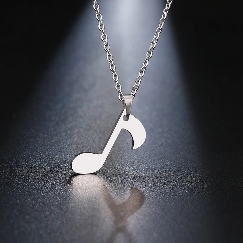 DOTIFI, ожерелье из нержавеющей стали для женщин, для влюбленных, золото и серебро, тонкая Музыкальная нота, подвеска, ожерелье, обручальное ювелирное изделие