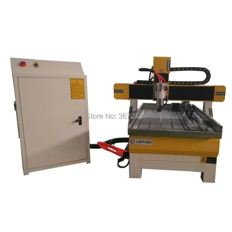 Деревянная мебель cnc оборудование Китай маршрутизатор машина 6090 4 оси фрезерный