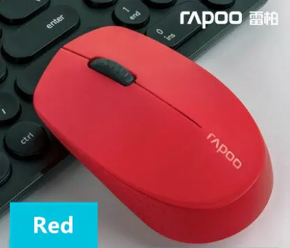 Новая многофункциональная Бесшумная Беспроводная мышь Rapoo с 1300 dpi Bluetooth 3,0/4,0 RF 2,4 GHz для компьютера, ноутбука, телевизора - Цвет: Красный