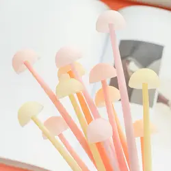 1 шт корейский мультфильм творческий Мягкий Силиконовый Световой форма гриба гелевая ручка канцелярские принадлежности для студентов
