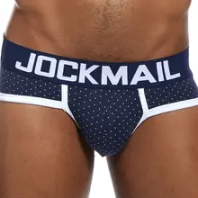 JOCKMAIL Underwear Homens Sexy Cuecas U Bolsa Gay penis bolsa Masculino Calcinhas cuecas Dos Homens Roupa Interior Respirável ice silk impressão dos desenhos animados