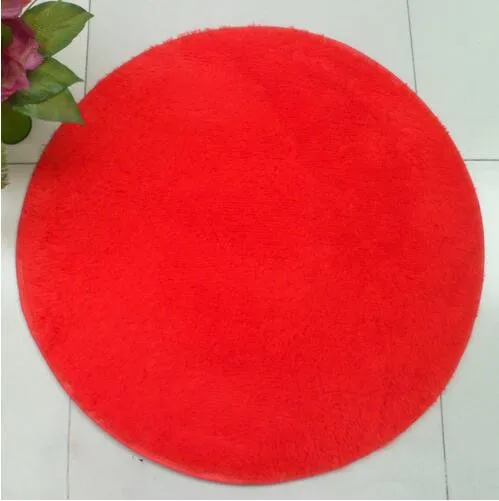 Противоскользящие большие круглые напольные ковры для гостиной ванной комнаты круглый коврик Домашний текстиль мягкий ковер 140 см 160 см 200 см - Цвет: Red