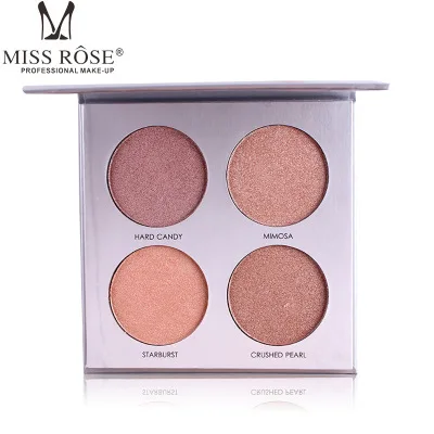

Miss Rose Professional Highlighter Face Contour Makeup White Gold Nude Shimmer Mineral Powder High Lighter Palette Cosmetics