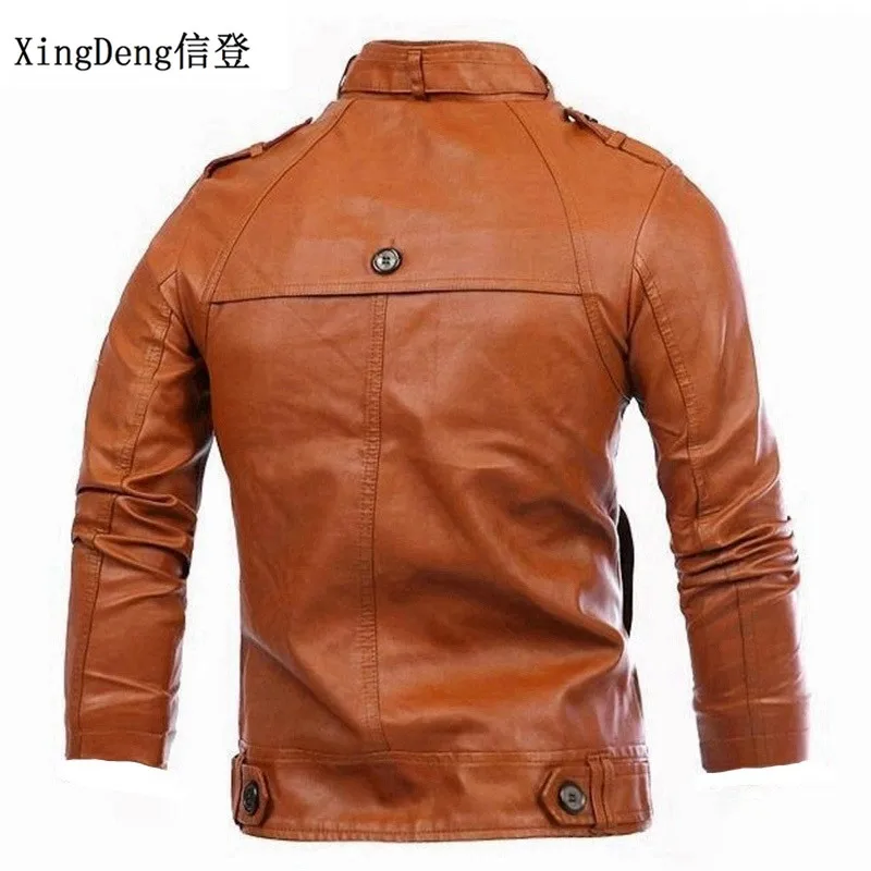XingDeng искусственная кожа мотоциклетная водонепроницаемая куртка на молнии