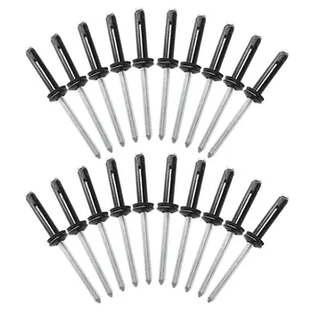 

20PCS/Set Tri Grip Rivet for Water Sports Black Aluminum 6cm Rivets Kayak Canoe and Boat Accessories Mini Bulb Mounting Rivet